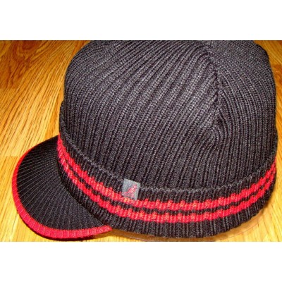 Kangol Headwear Ribbed Peak  Pull On Hat  Color  Black/Red 792179633249 eb-14186919